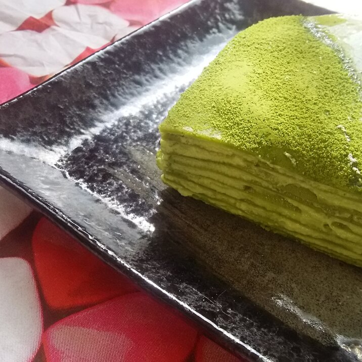 至福のひととき♪濃厚抹茶のミルクレープ